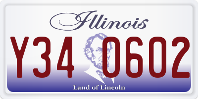 IL license plate Y340602