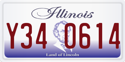 IL license plate Y340614