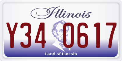 IL license plate Y340617