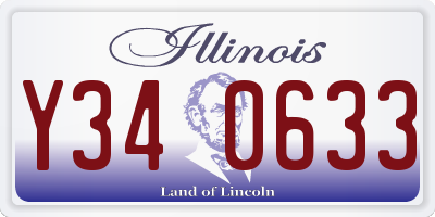 IL license plate Y340633
