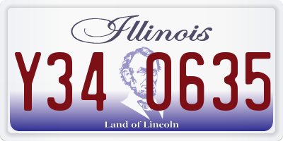IL license plate Y340635