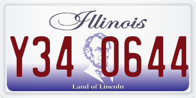 IL license plate Y340644