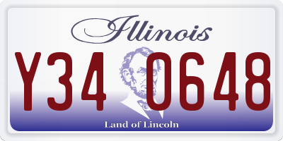IL license plate Y340648