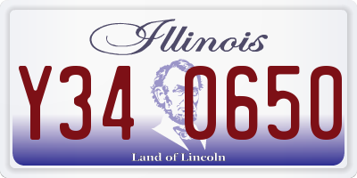 IL license plate Y340650