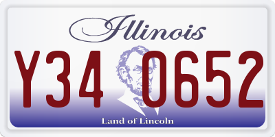IL license plate Y340652