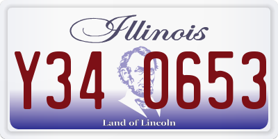 IL license plate Y340653