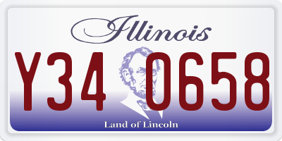 IL license plate Y340658