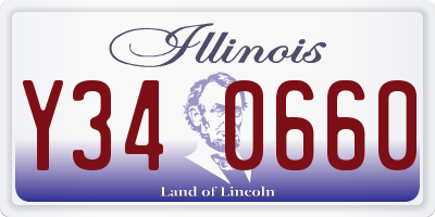 IL license plate Y340660