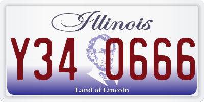 IL license plate Y340666
