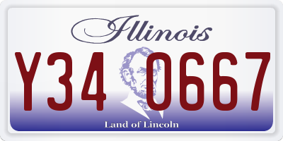 IL license plate Y340667