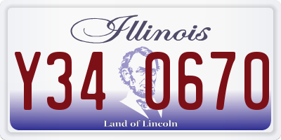 IL license plate Y340670