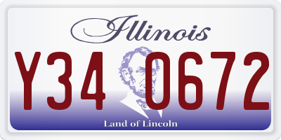 IL license plate Y340672