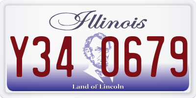 IL license plate Y340679