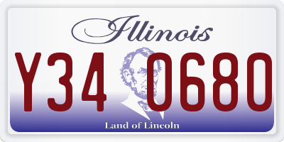 IL license plate Y340680