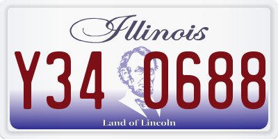 IL license plate Y340688
