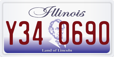 IL license plate Y340690