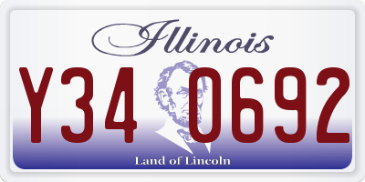 IL license plate Y340692