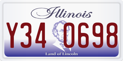 IL license plate Y340698