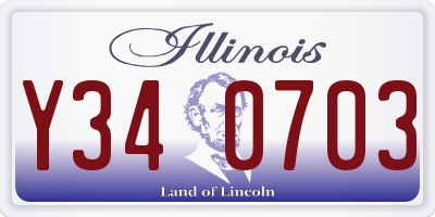 IL license plate Y340703