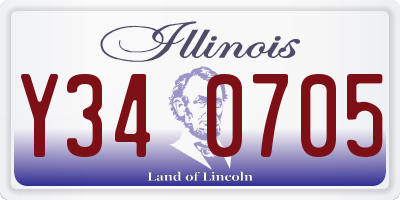 IL license plate Y340705
