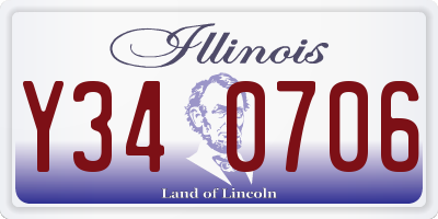 IL license plate Y340706