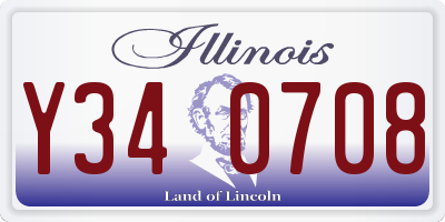 IL license plate Y340708