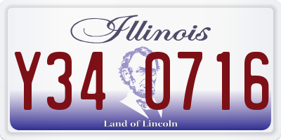IL license plate Y340716