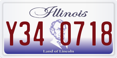 IL license plate Y340718