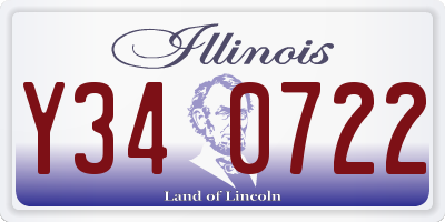 IL license plate Y340722