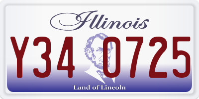 IL license plate Y340725