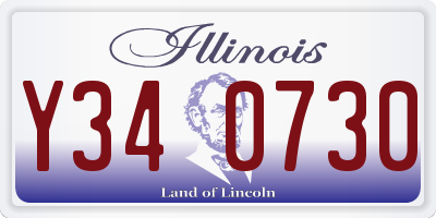 IL license plate Y340730