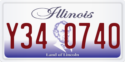 IL license plate Y340740
