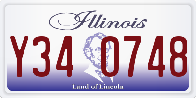IL license plate Y340748