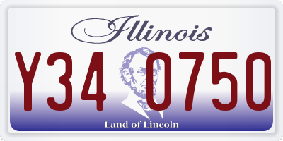 IL license plate Y340750