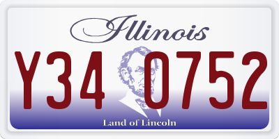 IL license plate Y340752