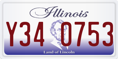 IL license plate Y340753
