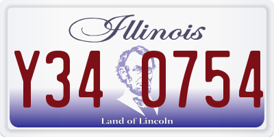 IL license plate Y340754