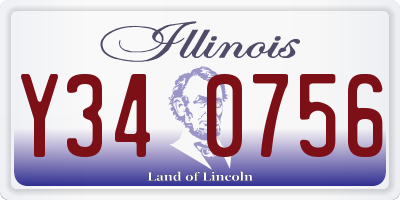 IL license plate Y340756