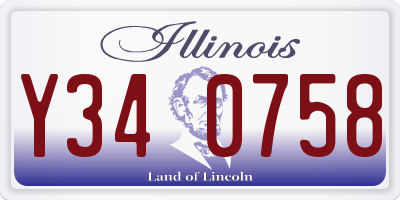 IL license plate Y340758