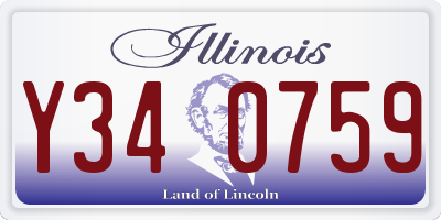 IL license plate Y340759
