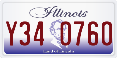 IL license plate Y340760