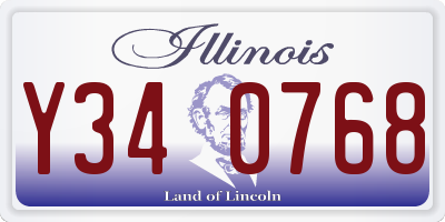IL license plate Y340768