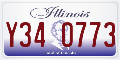IL license plate Y340773