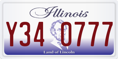 IL license plate Y340777