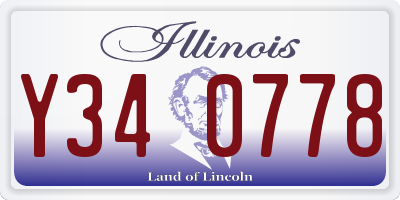 IL license plate Y340778