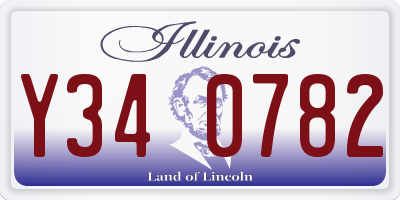 IL license plate Y340782
