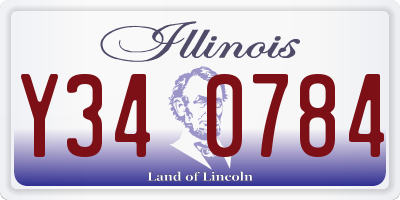 IL license plate Y340784