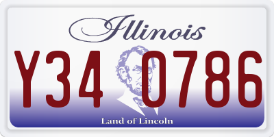 IL license plate Y340786