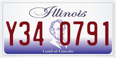 IL license plate Y340791