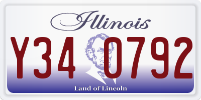 IL license plate Y340792